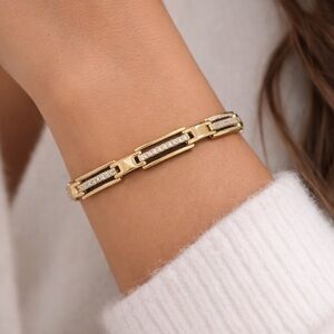 14k Gold Plated Bracelet with zircons.